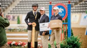 SCAD's Ryan Genn (left) with IHSA Executive Director Bob Cacchione. Genn placed third in the IHSA Cacchione Cup. (Photo: Giana Terranova Photography)