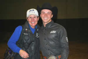 St. Andrews University Western Coach Carla Wennberg with Mark Mowbray, the team’s open Western horsemanship rider.