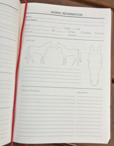 The Equine Planner includes unique features like space for notes about horses and equipment.